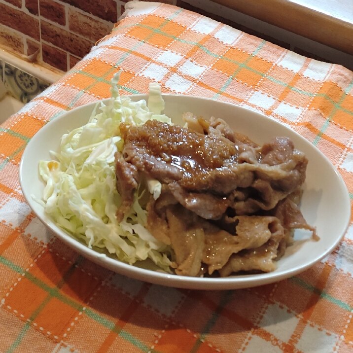 すぐ出来る♡豚しゃぶ肉で生姜焼き